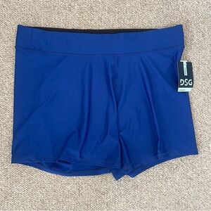 DSG Blue Compression Mid Rise Spandex Shorts Size 2X NWT